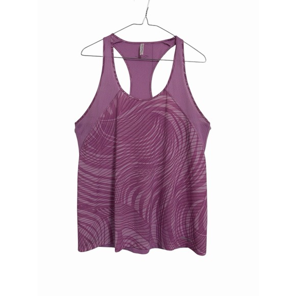 Saucony Tops - Saucony Womens Racerback Tank Top Purple Swirl Athletic Workout Gym Size L